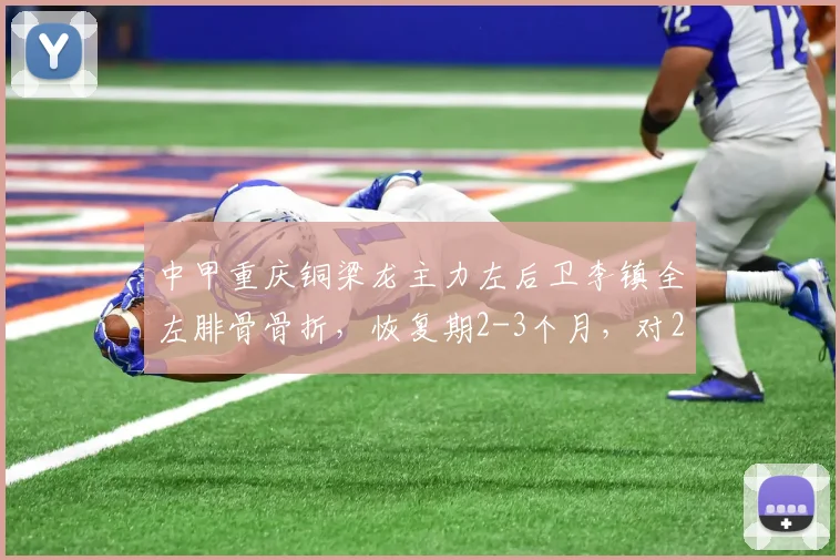中甲重庆铜梁龙主力左后卫李镇全左腓骨骨折,恢复期2-3个月,对2026赛季影响有多大?